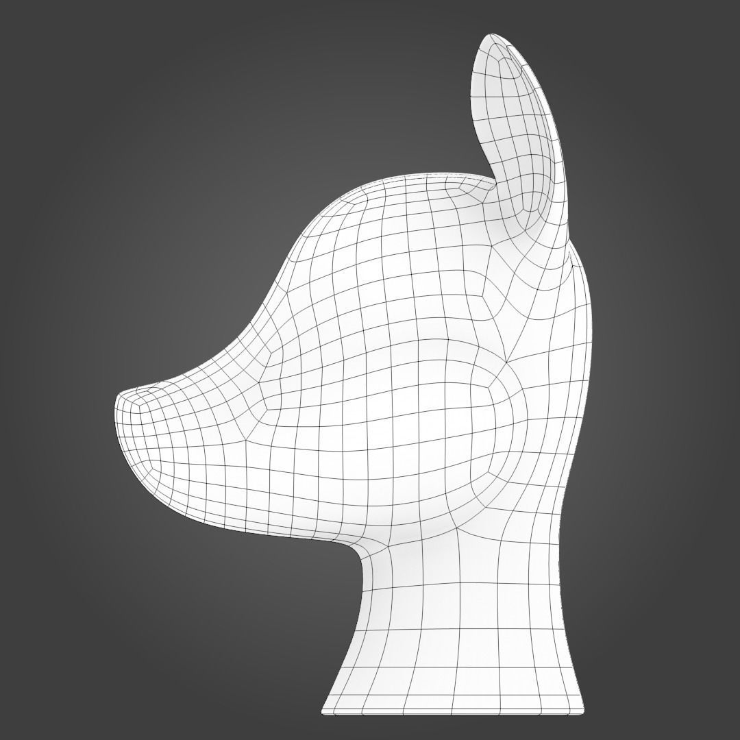 Horse Bust - Animated 3D model_3