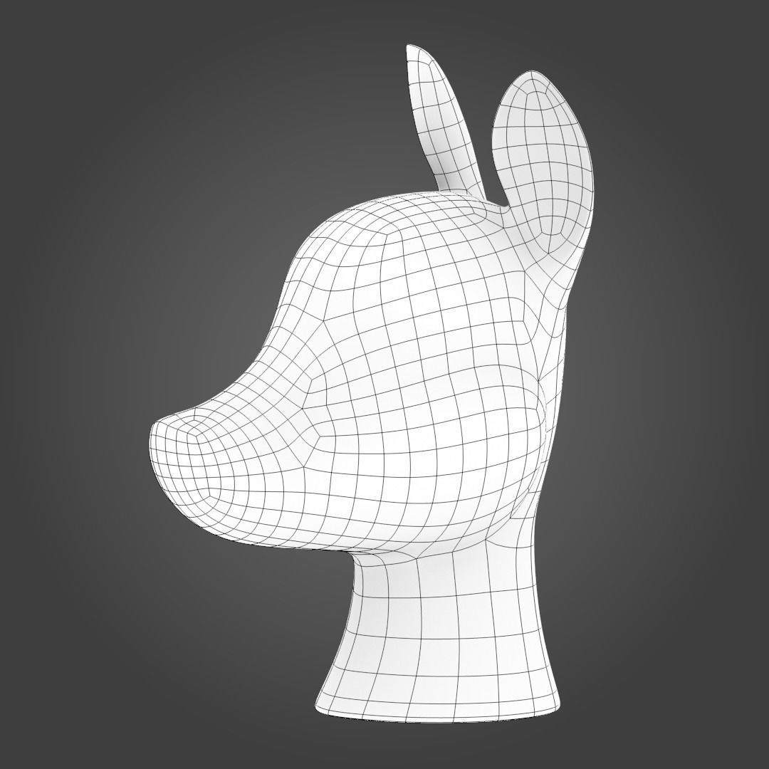 Horse Bust - Animated 3D model_6