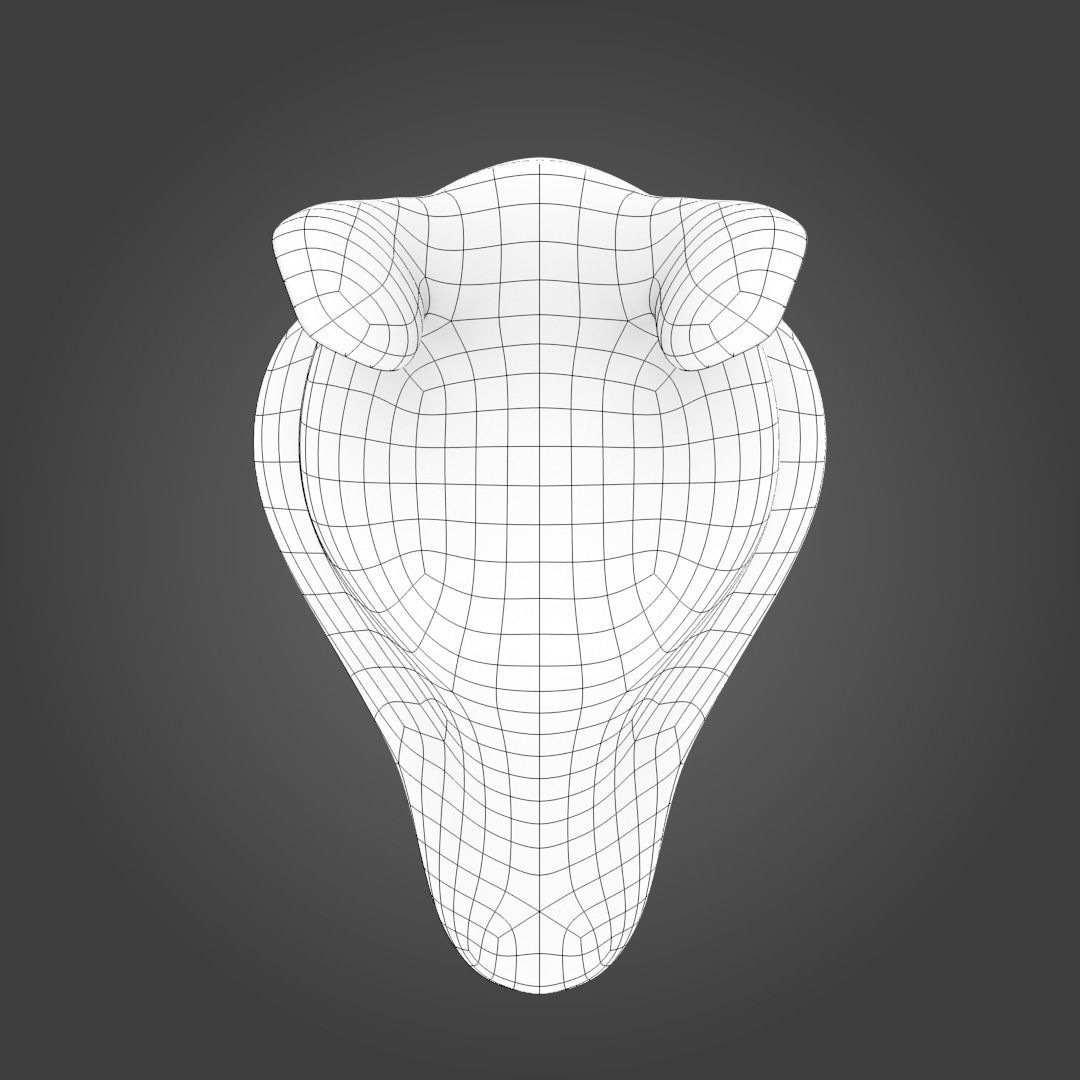 Horse Bust - Animated 3D model_4