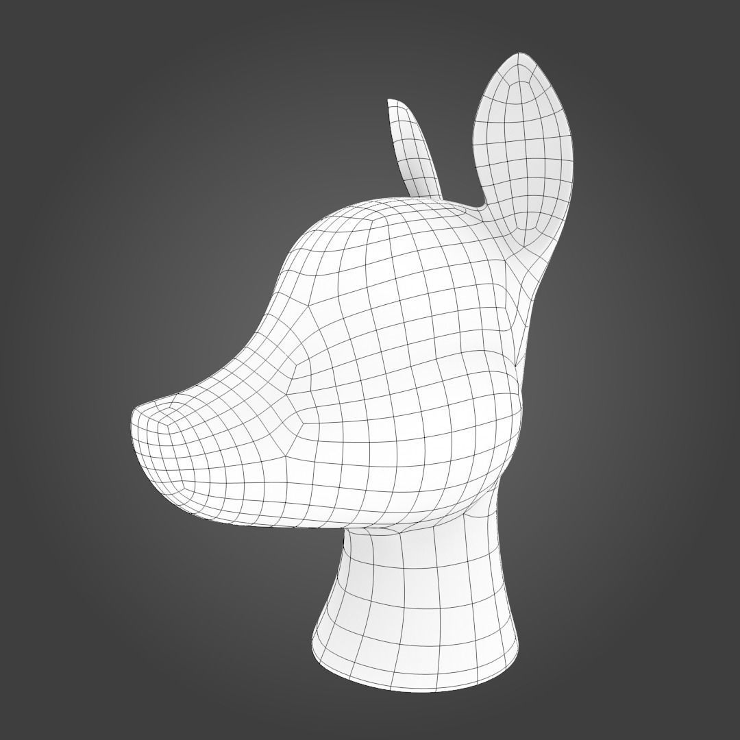 Horse Bust - Animated 3D model_5