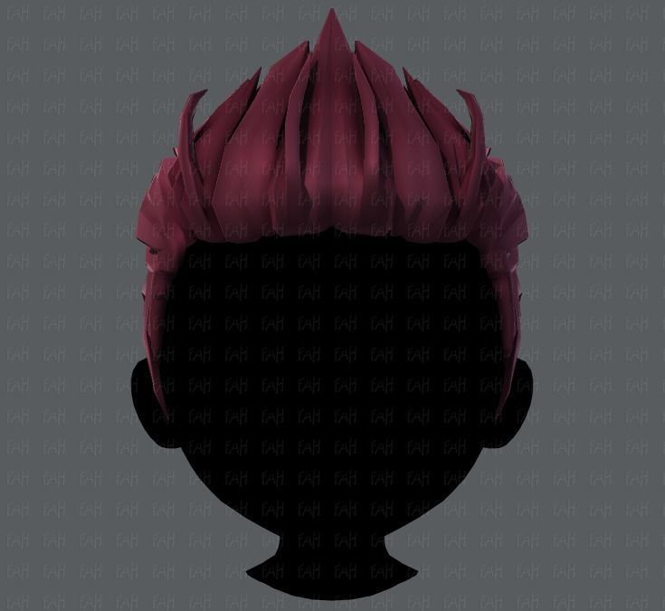 3D Hair style for boy V28 Low-poly 3D model_17