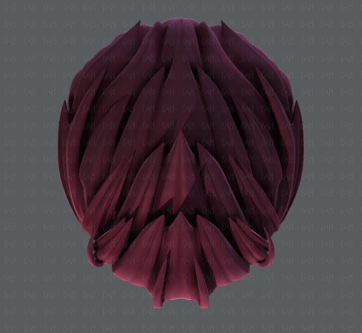 3D Hair style for boy V28 Low-poly 3D model_33