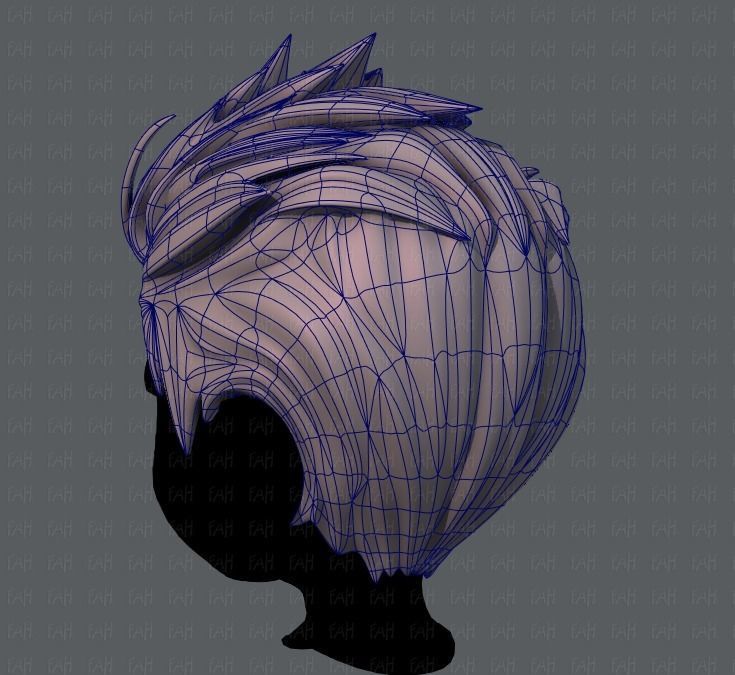 3D Hair style for boy V28 Low-poly 3D model_14