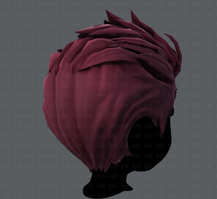 3D Hair style for boy V28 Low-poly 3D model_20
