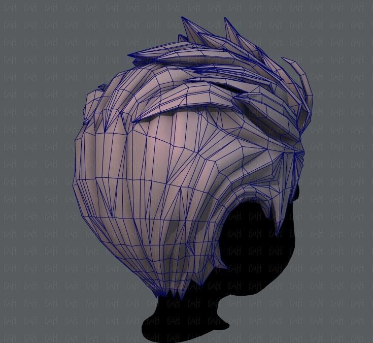 3D Hair style for boy V28 Low-poly 3D model_28