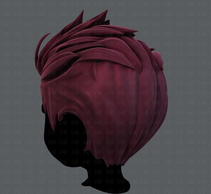 3D Hair style for boy V28 Low-poly 3D model_6