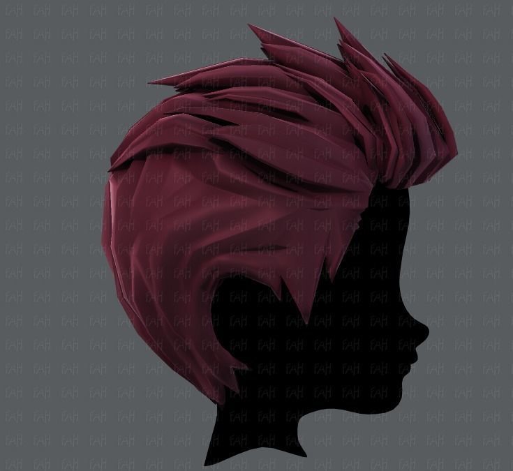 3D Hair style for boy V28 Low-poly 3D model_19