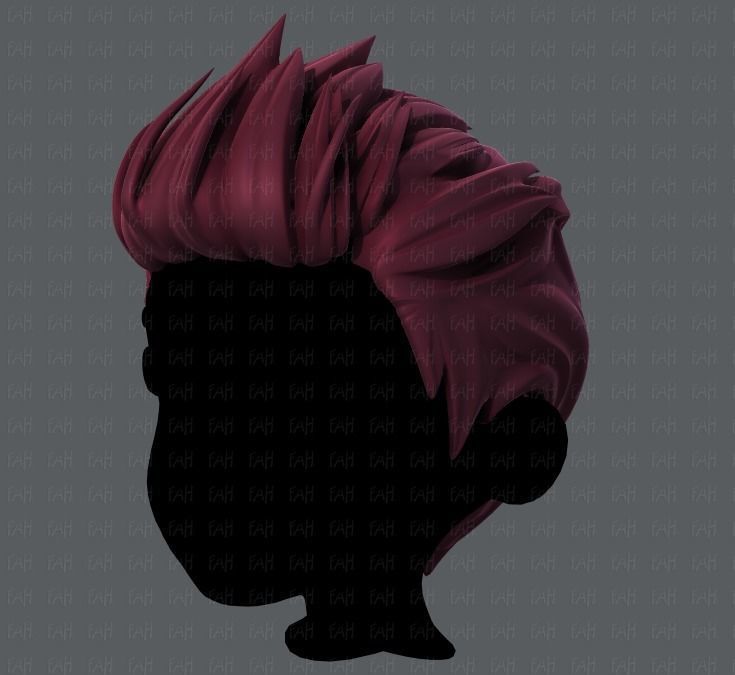 3D Hair style for boy V28 Low-poly 3D model_8