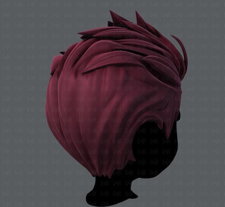 3D Hair style for boy V28 Low-poly 3D model_4