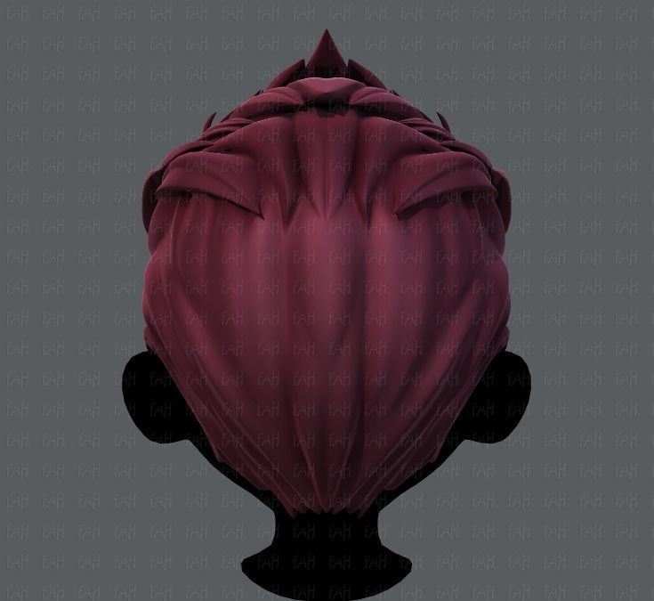 3D Hair style for boy V28 Low-poly 3D model_5