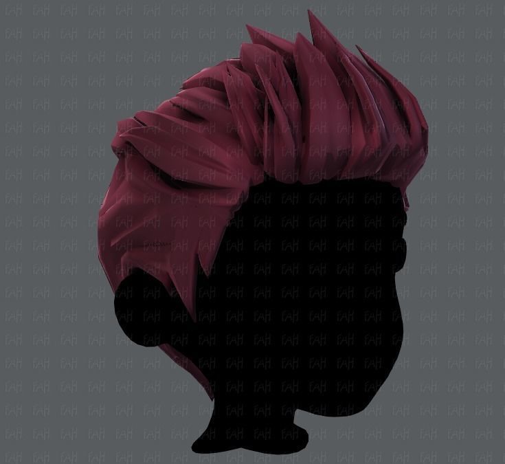 3D Hair style for boy V28 Low-poly 3D model_18