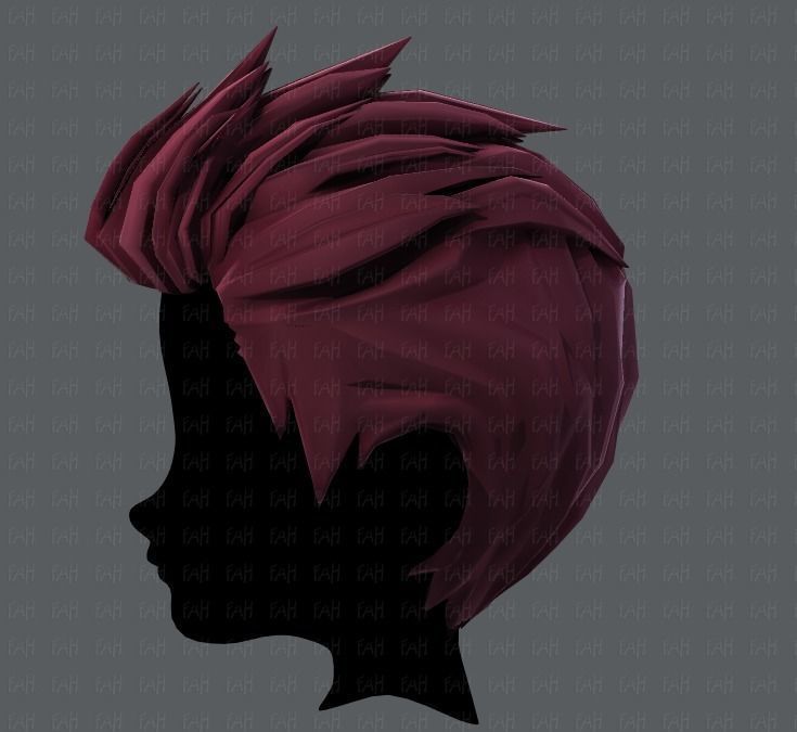 3D Hair style for boy V28 Low-poly 3D model_23