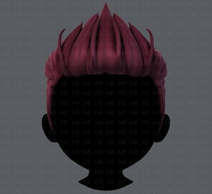 3D Hair style for boy V28 Low-poly 3D model_1