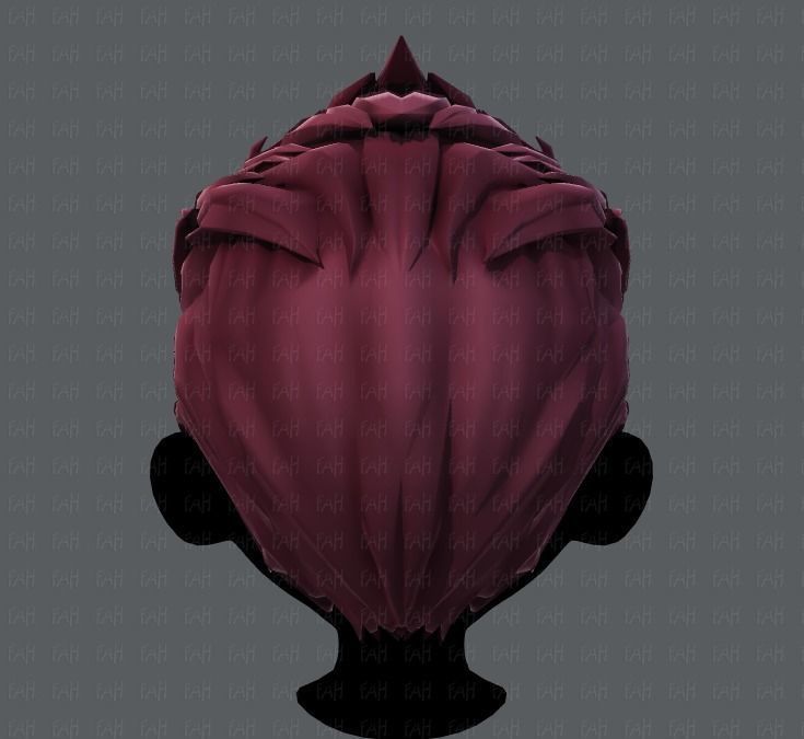 3D Hair style for boy V28 Low-poly 3D model_21