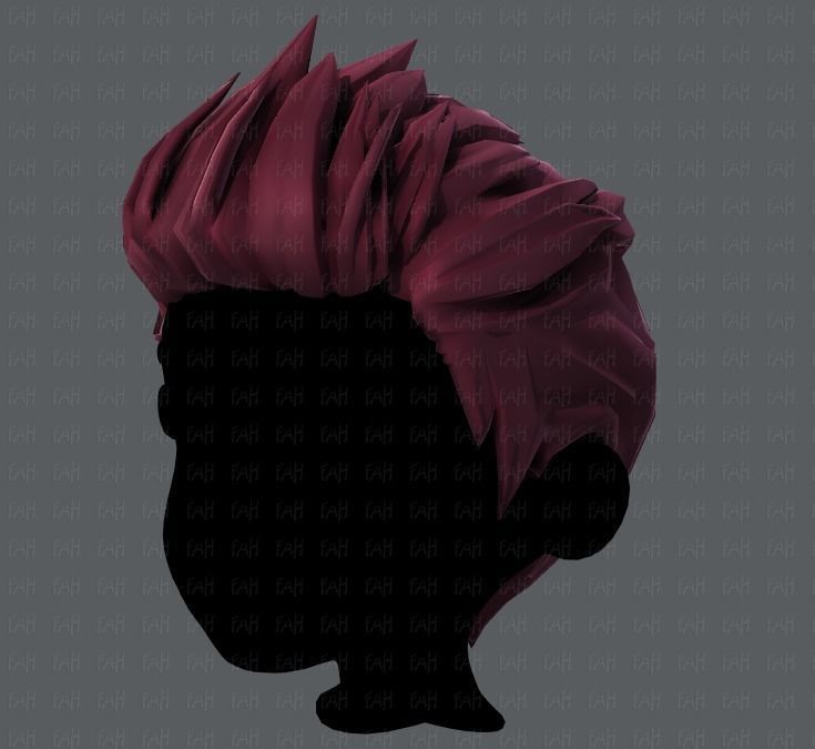 3D Hair style for boy V28 Low-poly 3D model_24