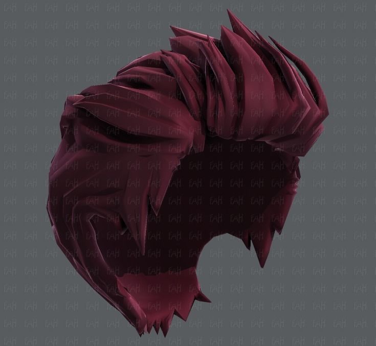 3D Hair style for boy V28 Low-poly 3D model_43