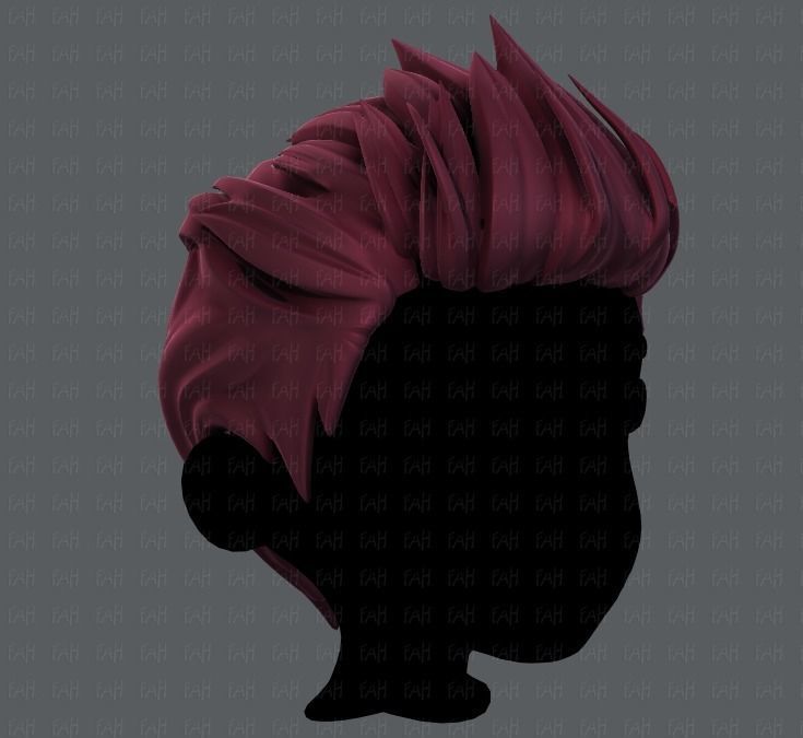 3D Hair style for boy V28 Low-poly 3D model_2