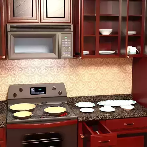 Dishes set of plates and cups