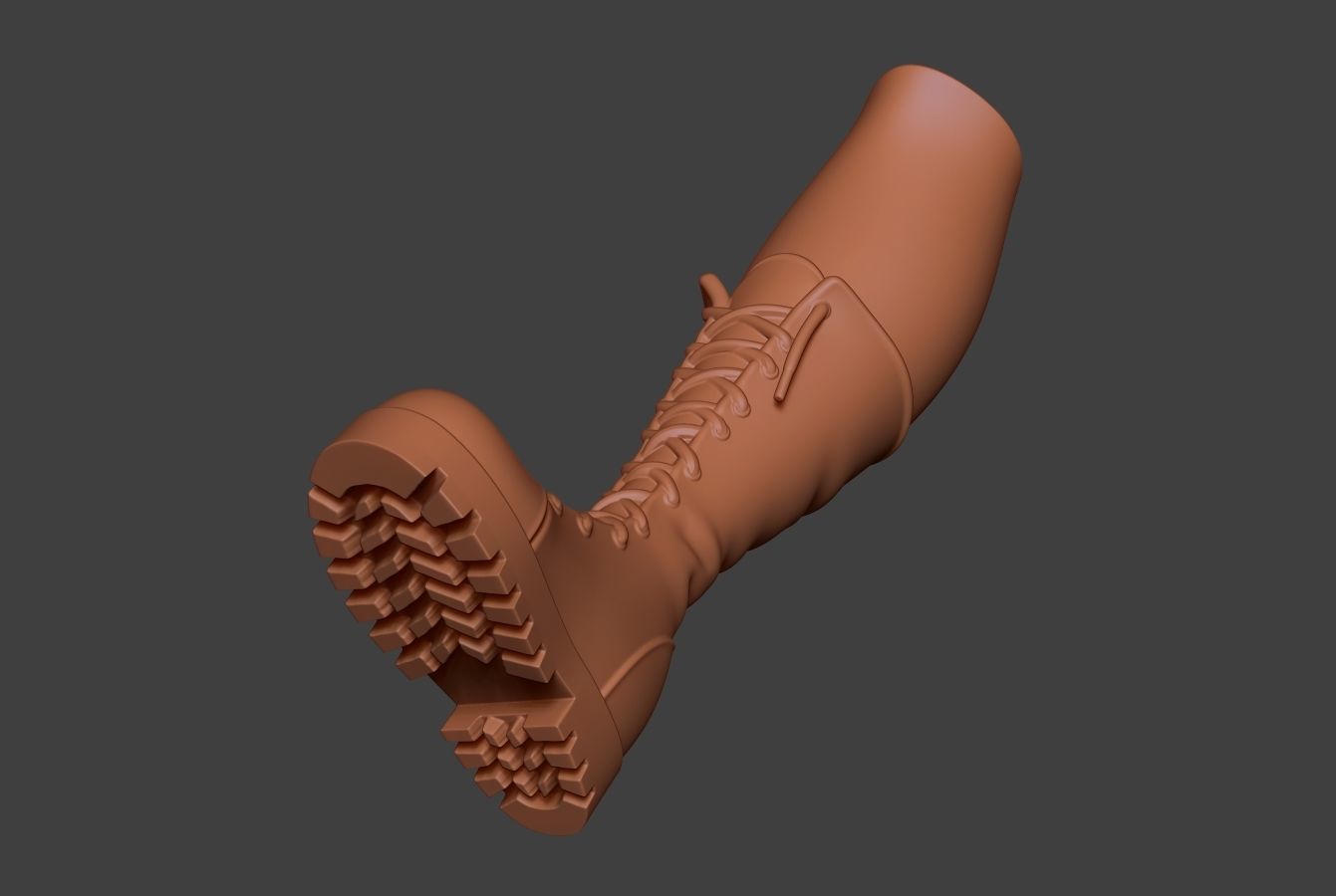 Stylized Boot 3D model_11