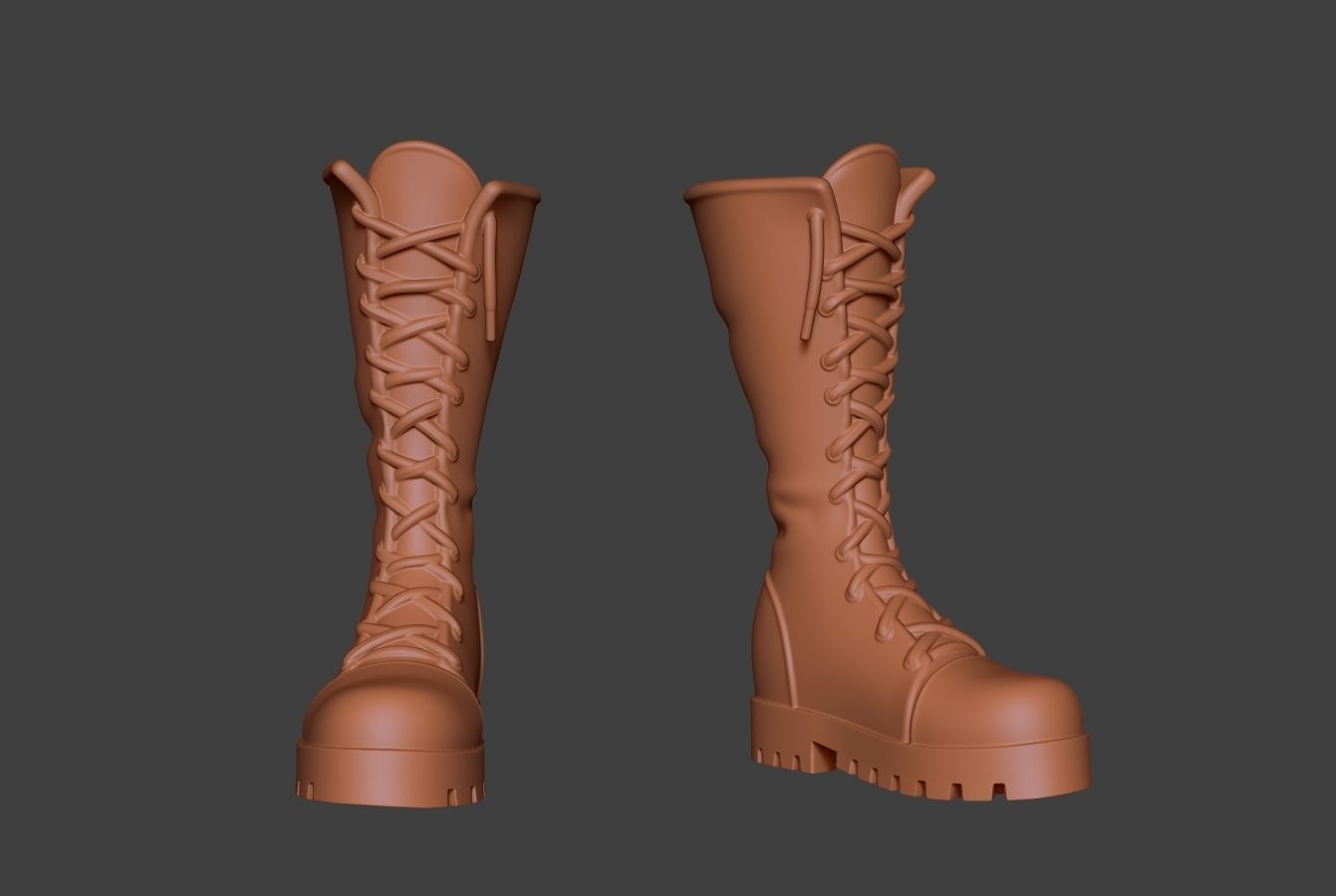 Stylized Boot 3D model_15