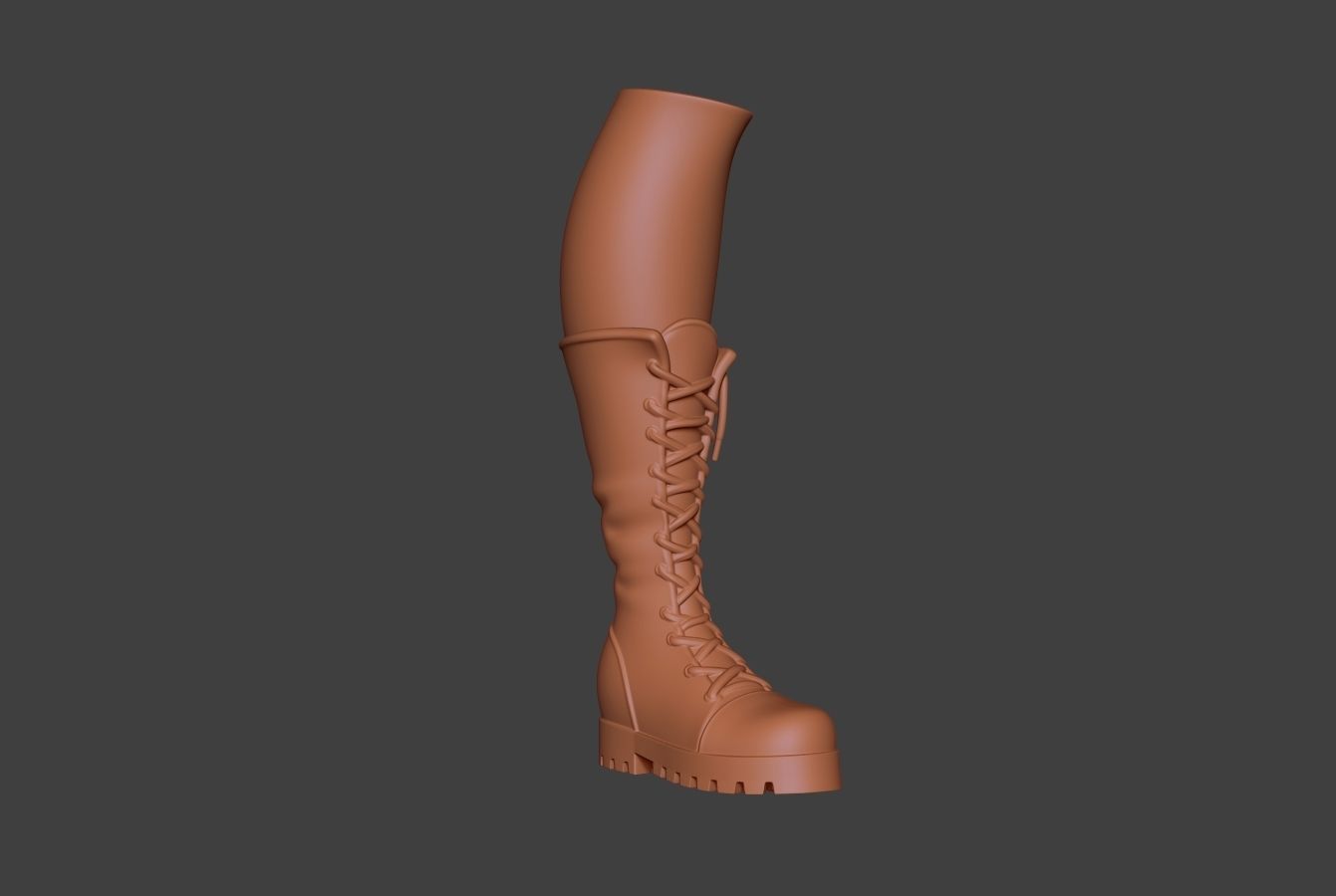 Stylized Boot 3D model_2
