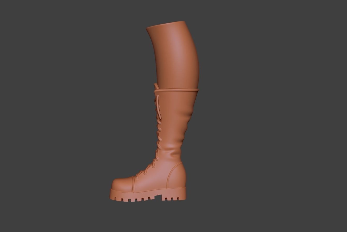 Stylized Boot 3D model_7