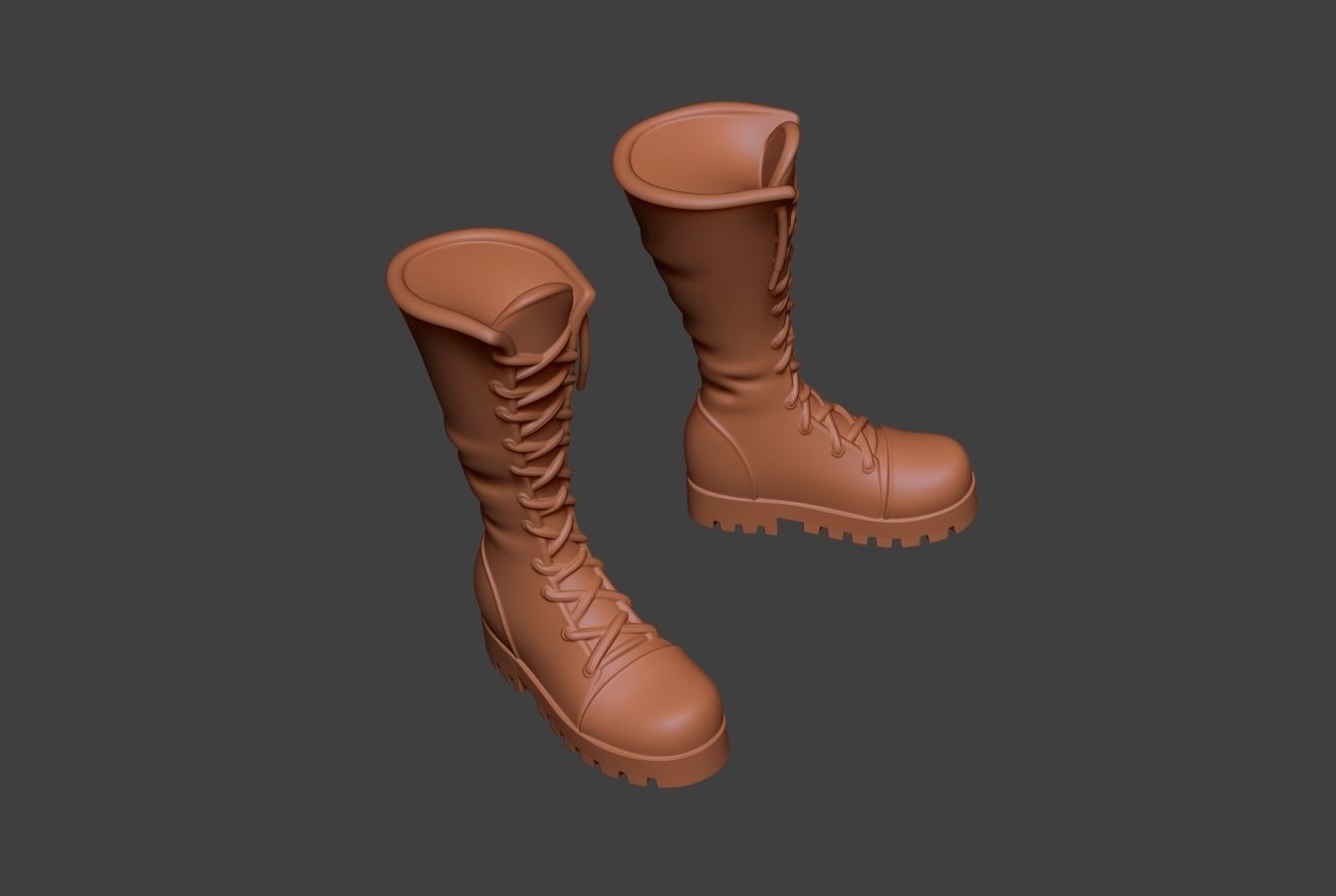 Stylized Boot 3D model_16