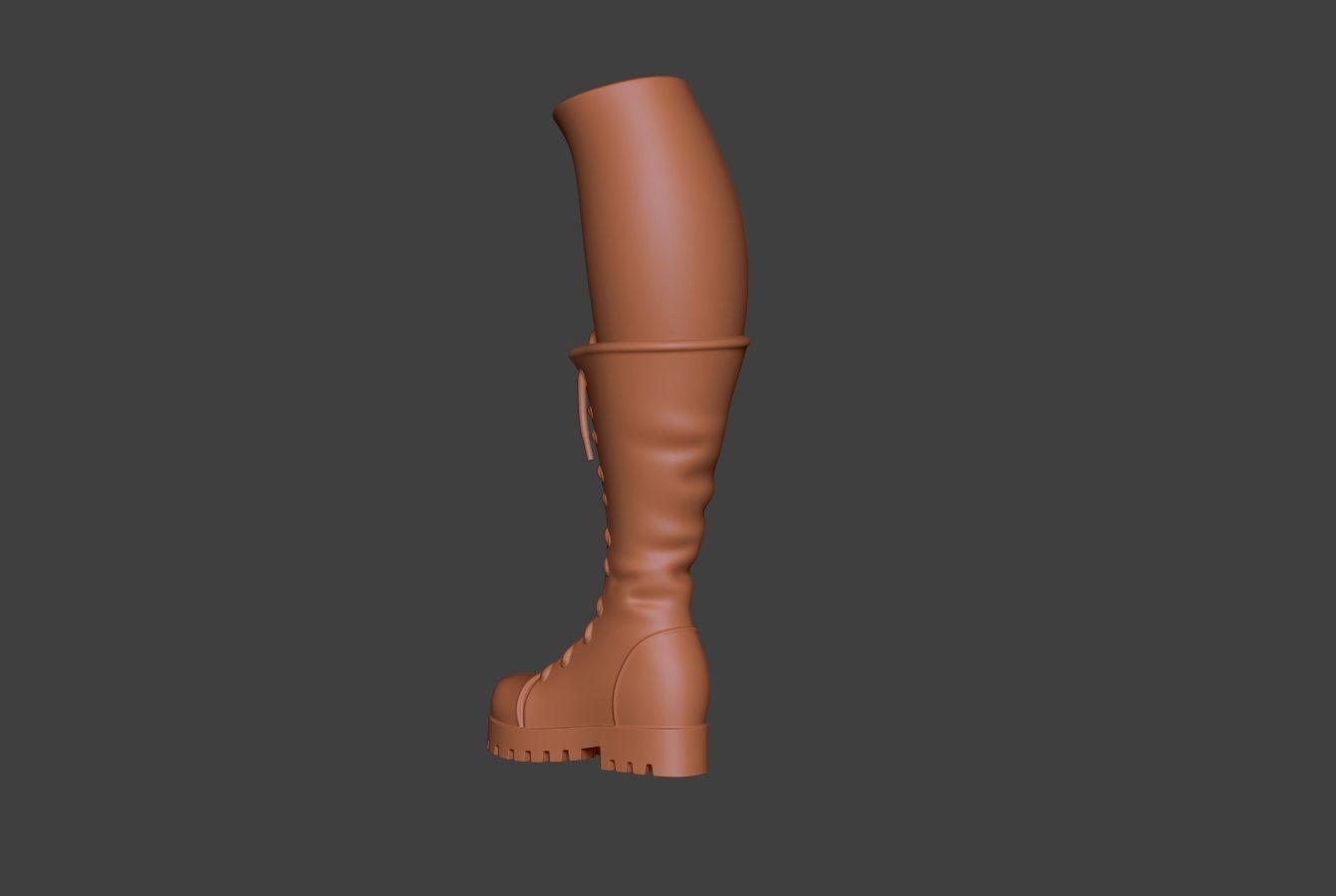 Stylized Boot 3D model_6