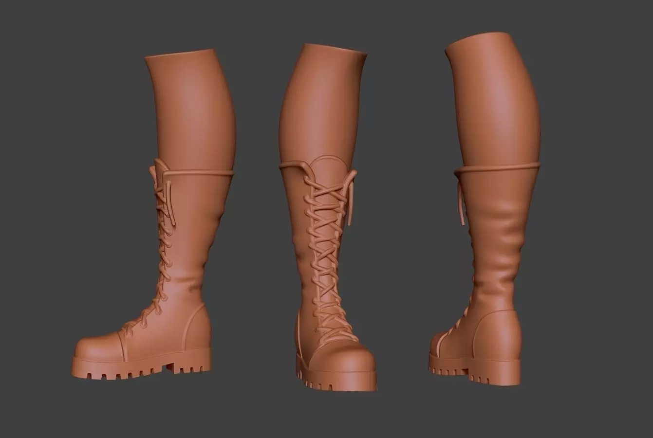 Stylized Boot 3D model_0