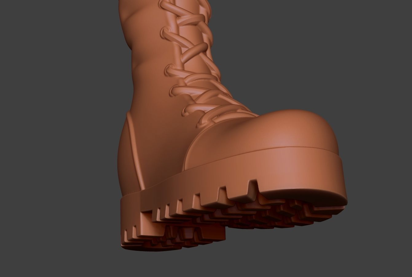 Stylized Boot 3D model_10
