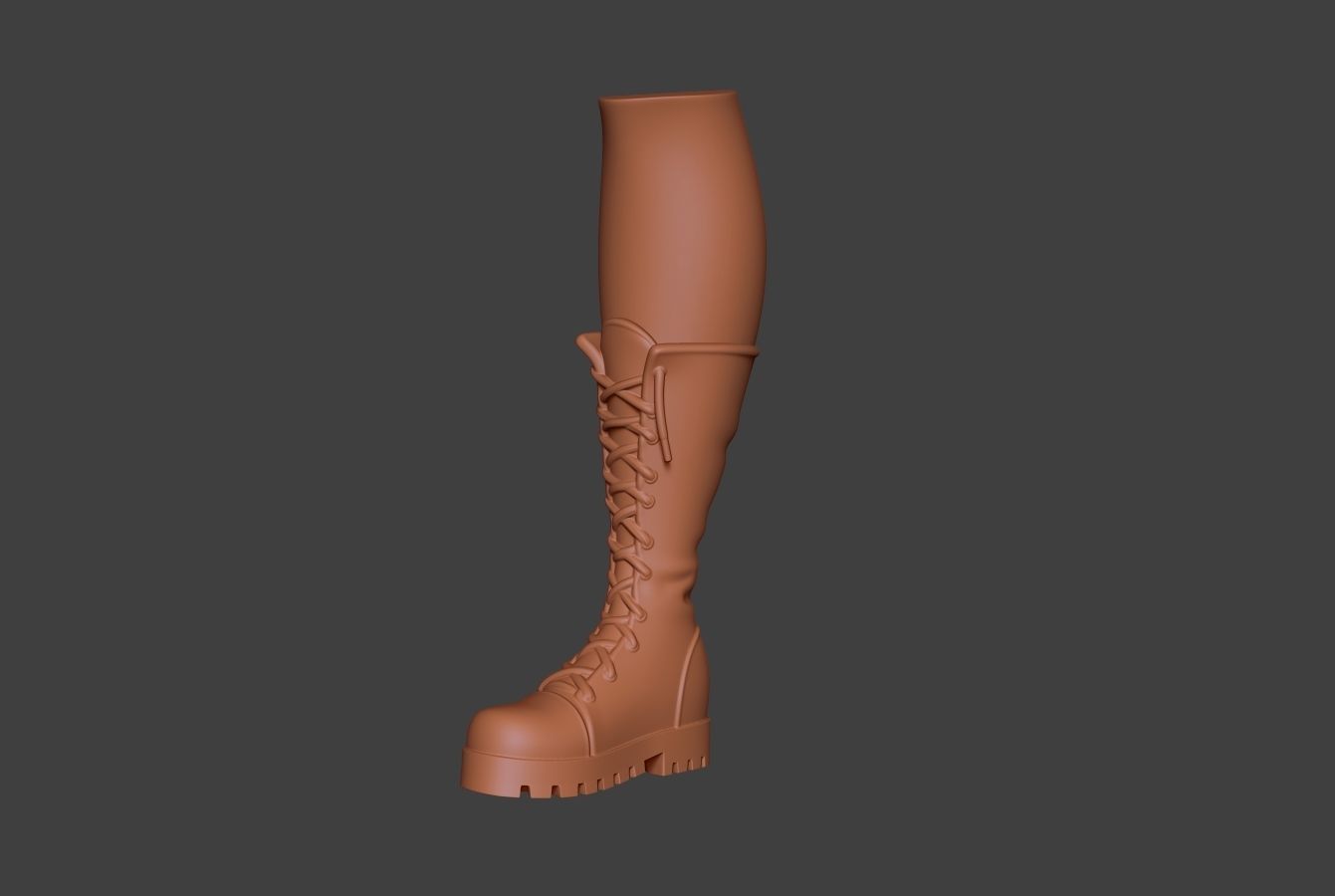 Stylized Boot 3D model_8
