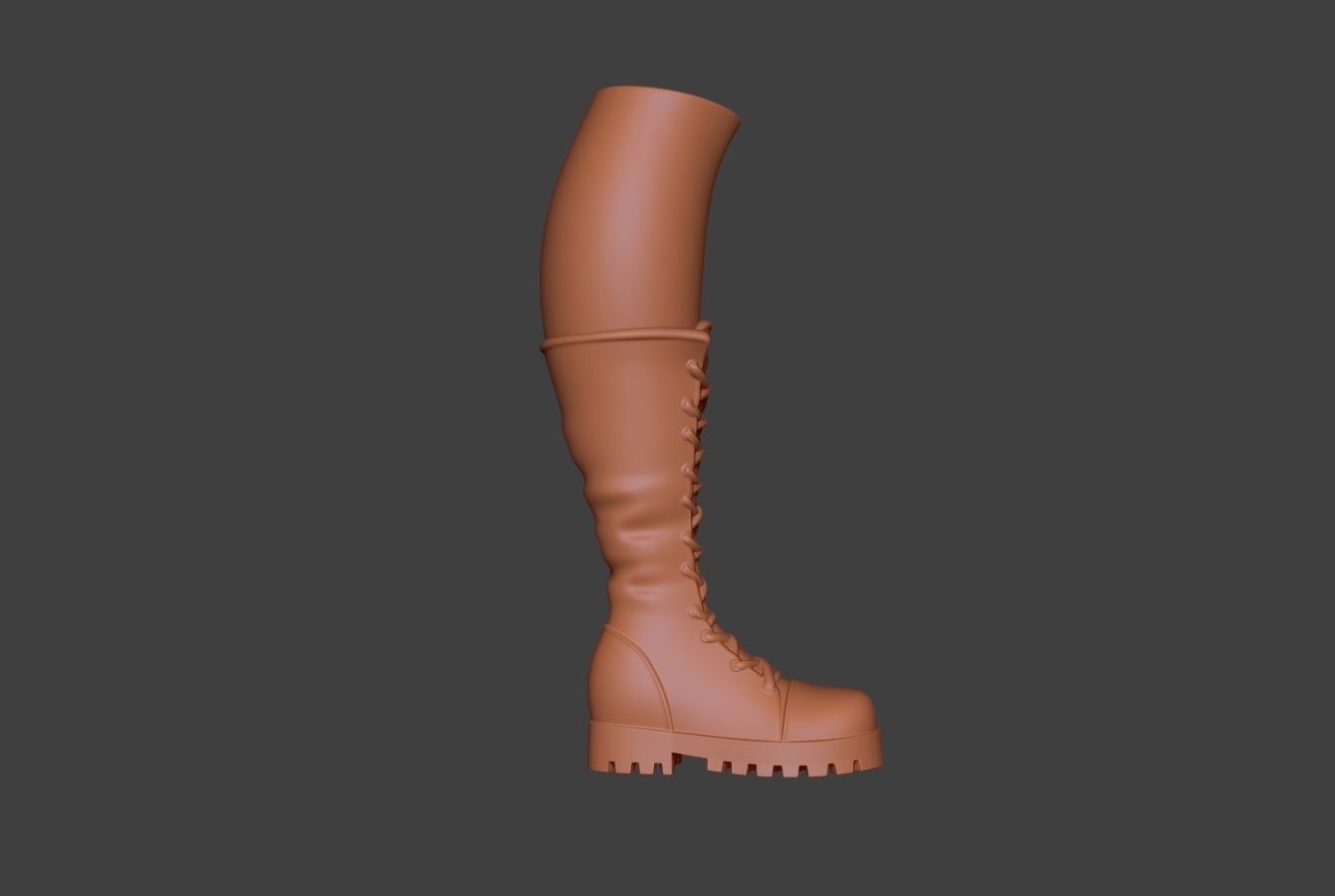 Stylized Boot 3D model_3
