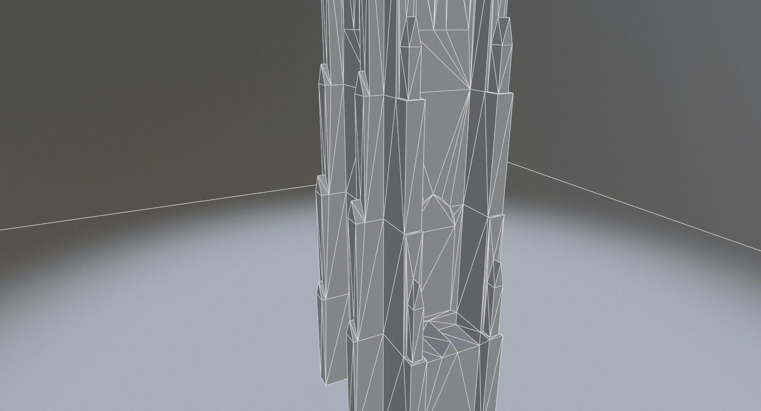 Hamburg St Nicolai Kirche Low-poly 3D model_10