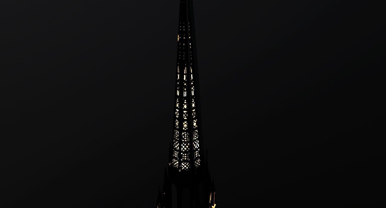 Hamburg St Nicolai Kirche Low-poly 3D model_6