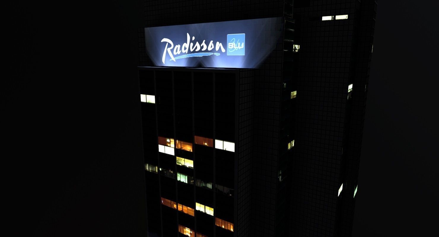 Hamburg Radisson Blu Hotel Low-poly 3D model_7