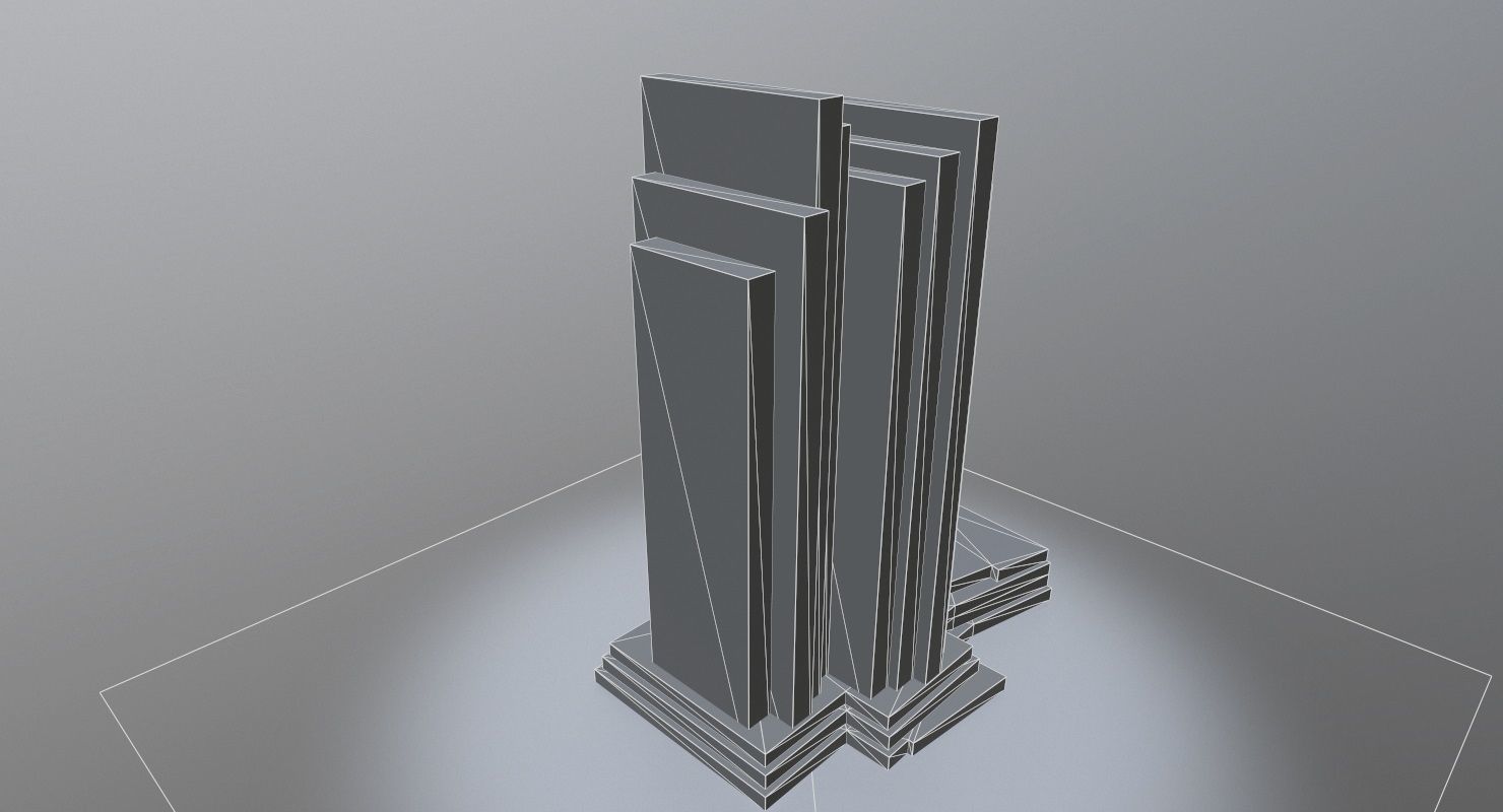 Hamburg Radisson Blu Hotel Low-poly 3D model_8