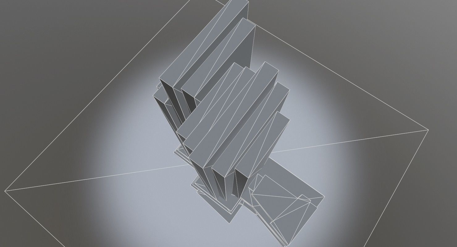 Hamburg Radisson Blu Hotel Low-poly 3D model_10