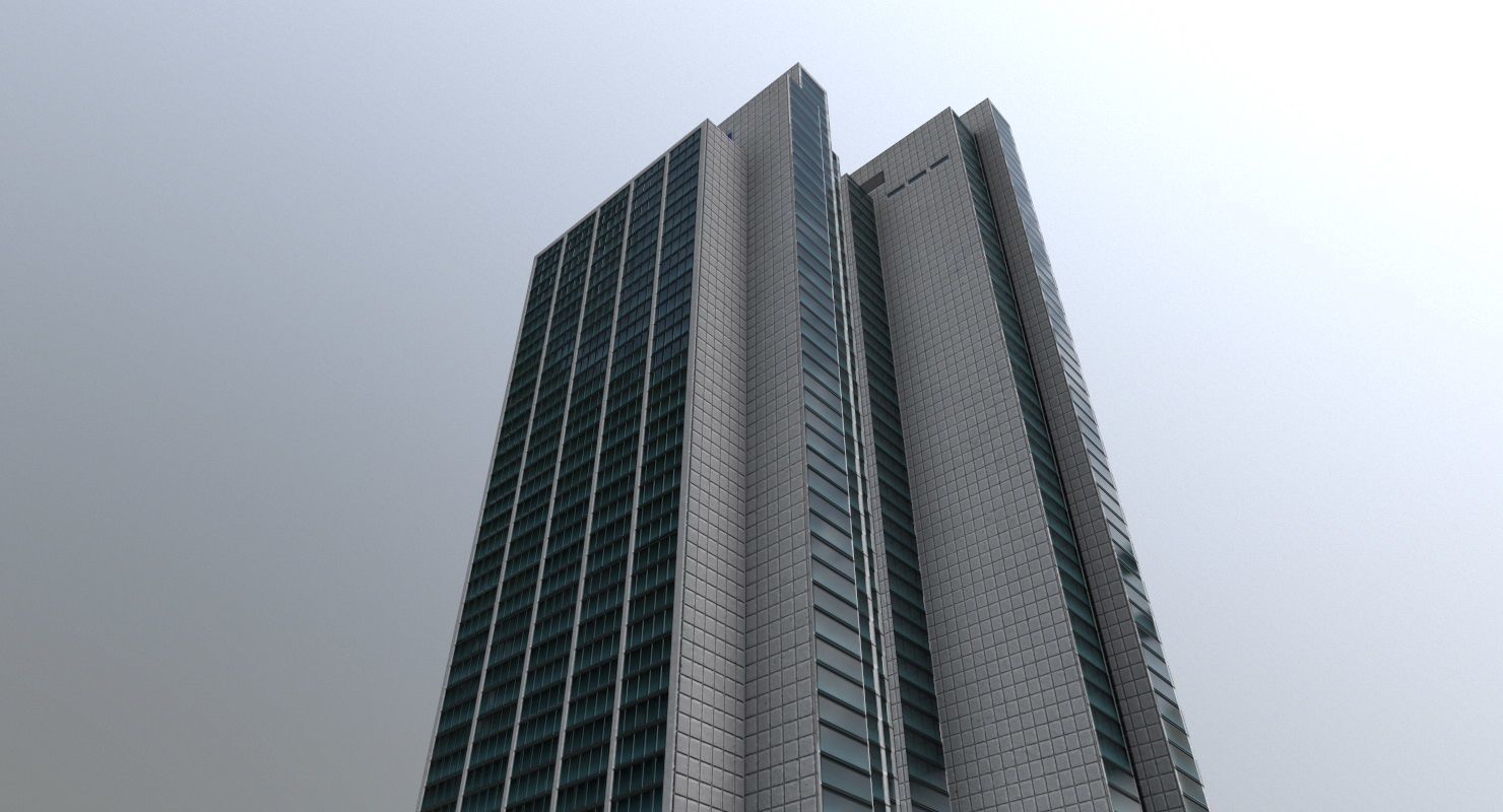 Hamburg Radisson Blu Hotel Low-poly 3D model_4