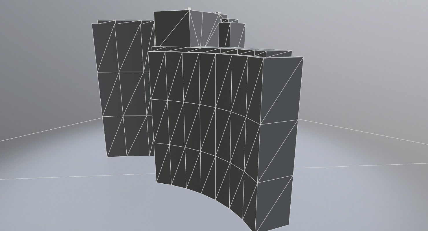 Hamburg Euler Hermes Low-poly 3D model_8