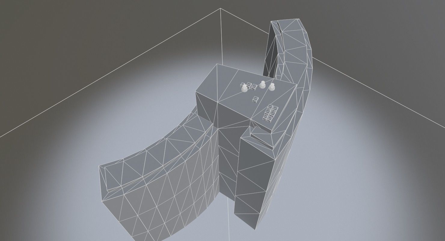 Hamburg Euler Hermes Low-poly 3D model_9