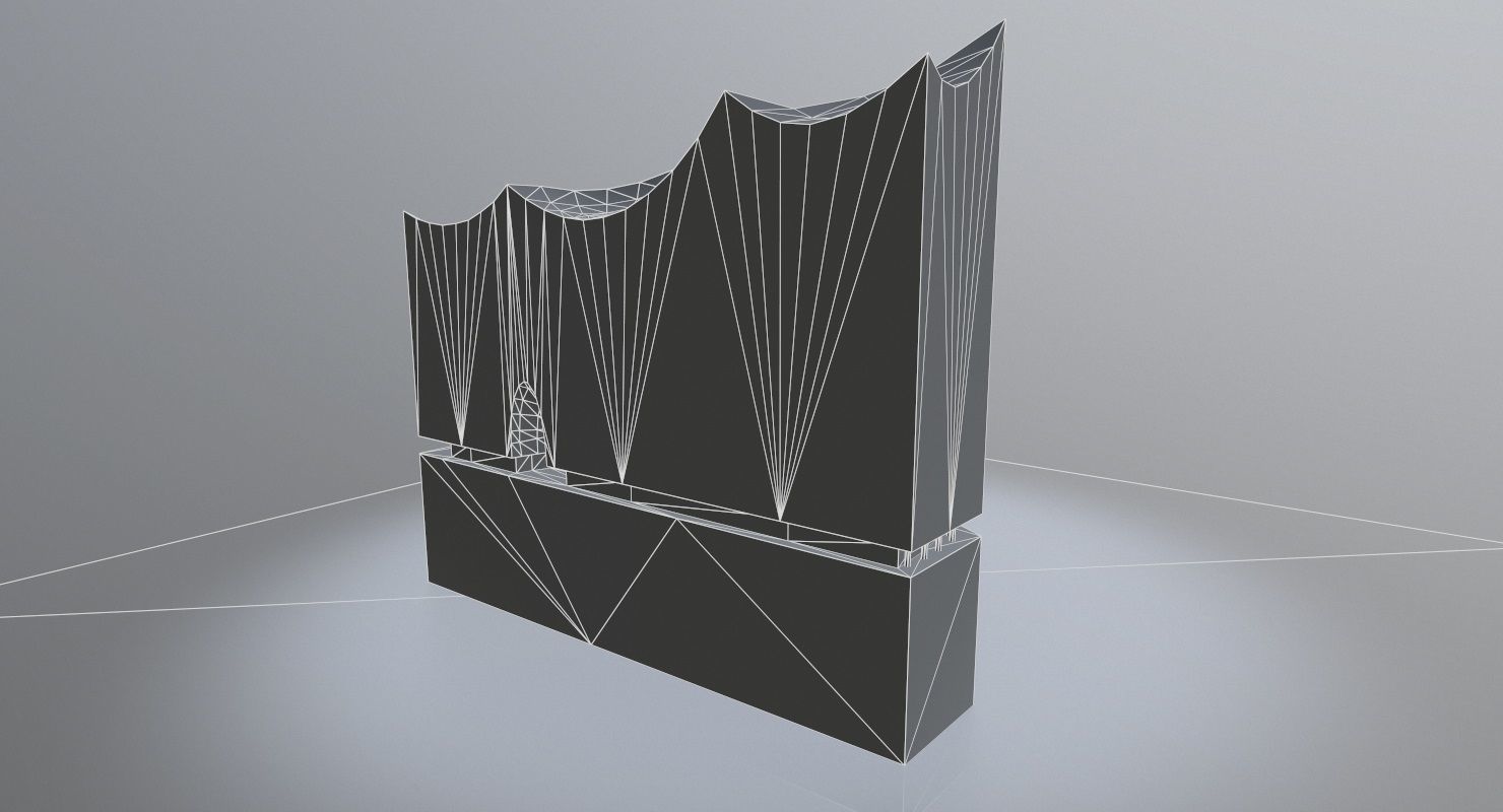 Hamburg Elbphilarmonie Low-poly 3D model_8