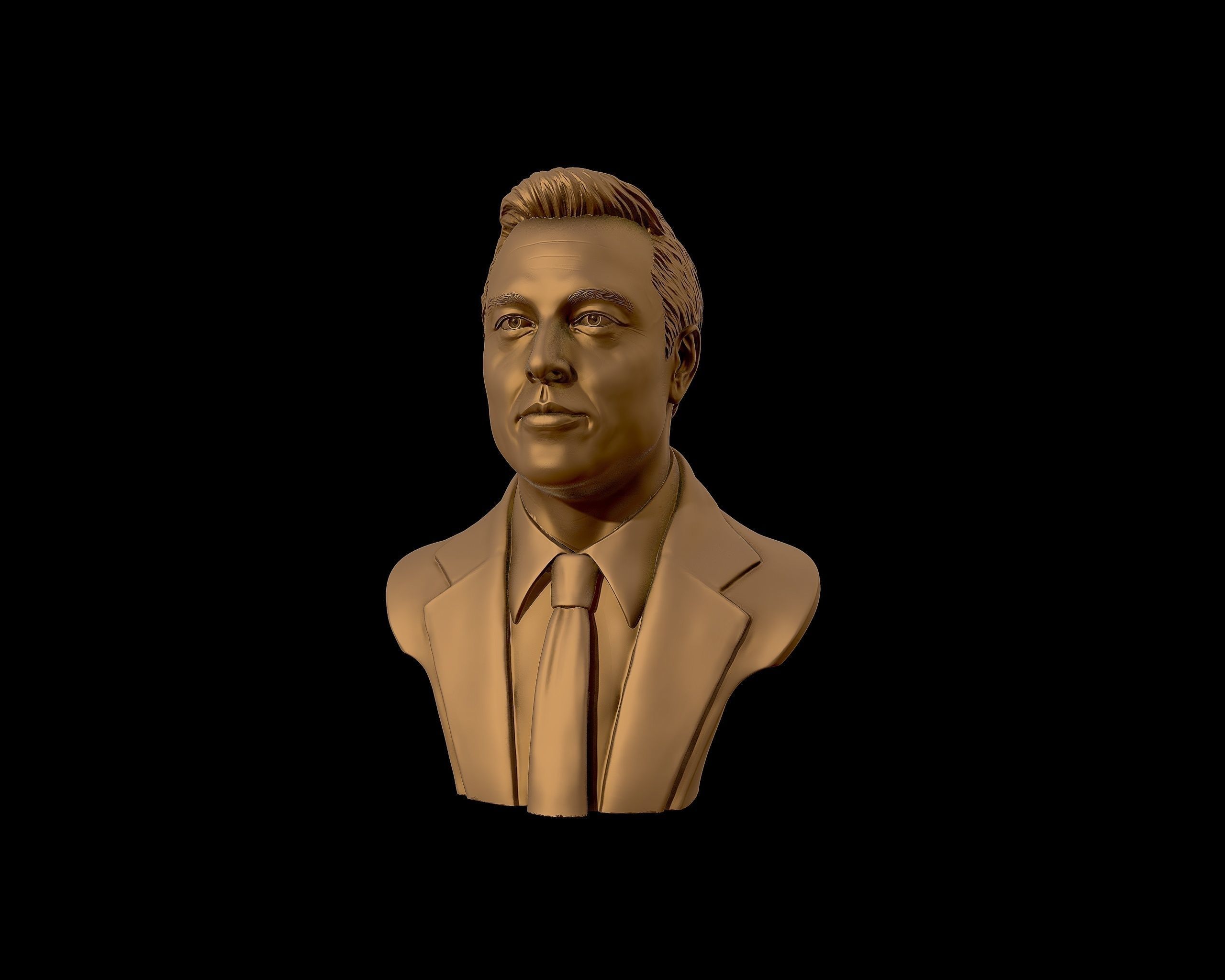 Elon Musk 3D bust sculpture 3D print model_30