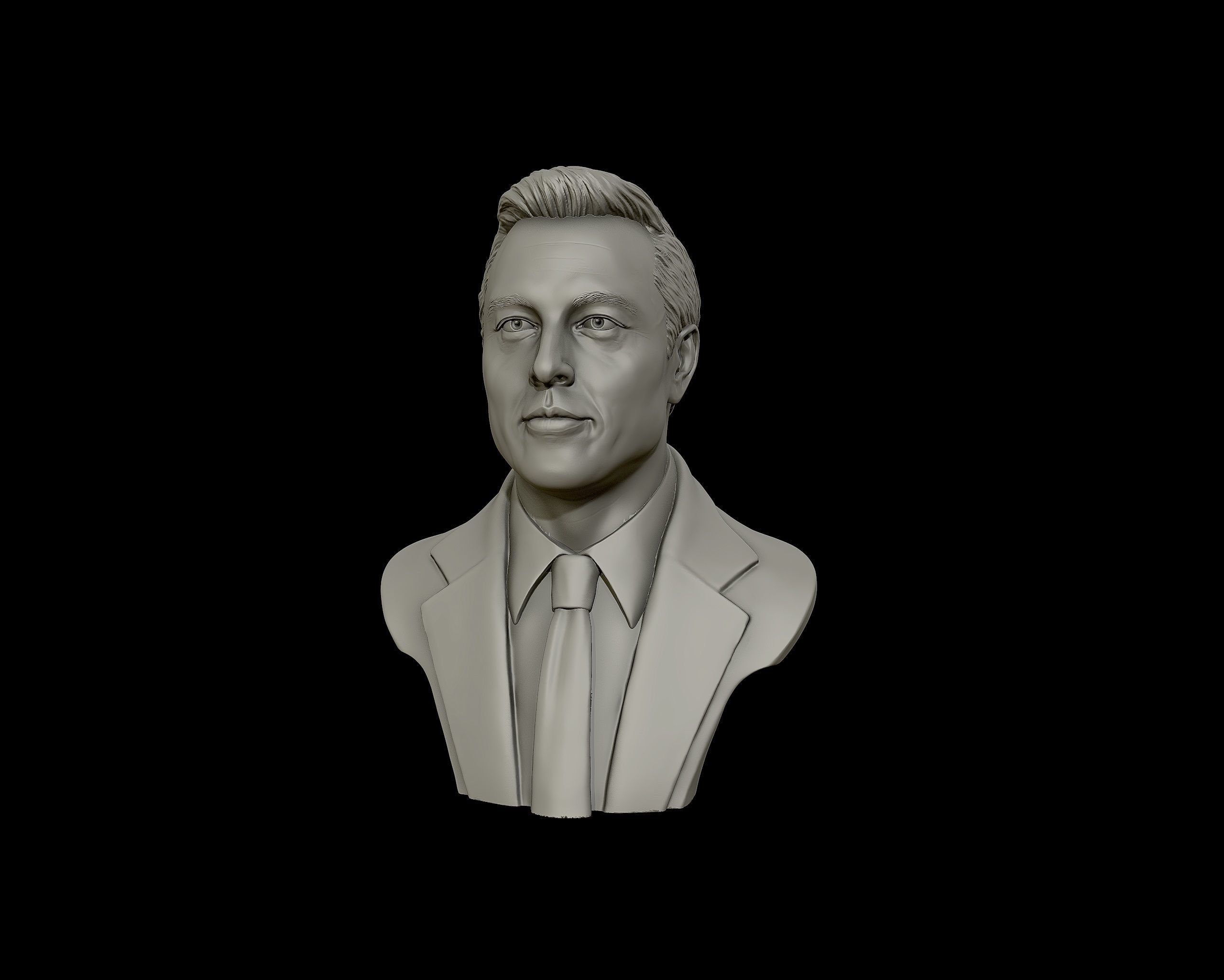 Elon Musk 3D bust sculpture 3D print model_23