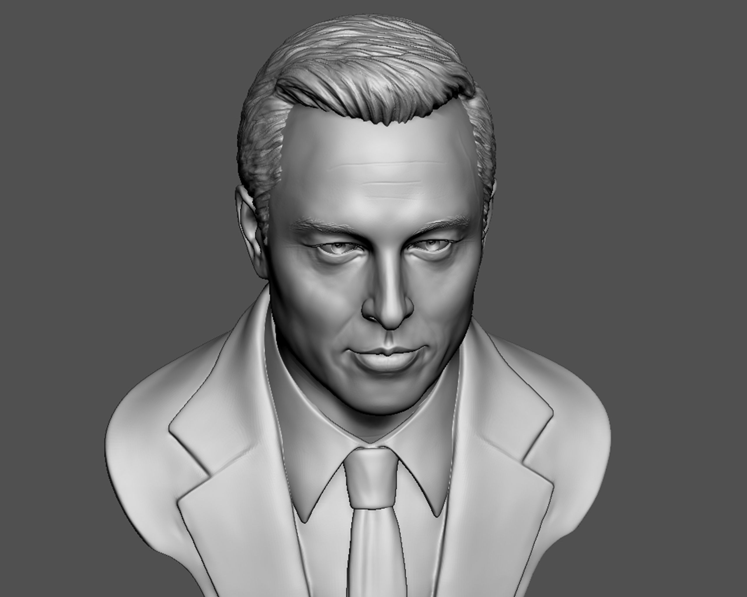 Elon Musk 3D bust sculpture 3D print model_21
