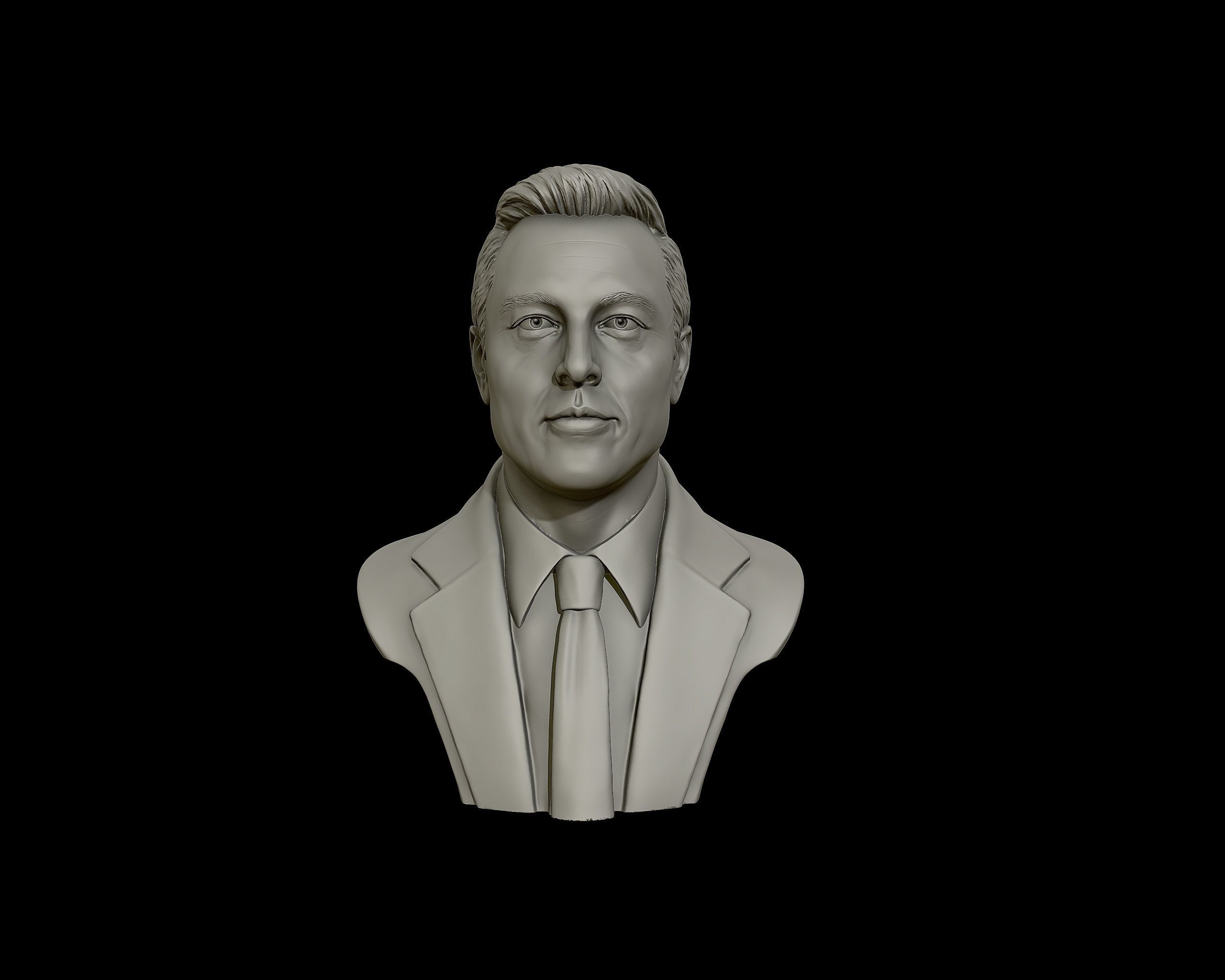 Elon Musk 3D bust sculpture 3D print model_22