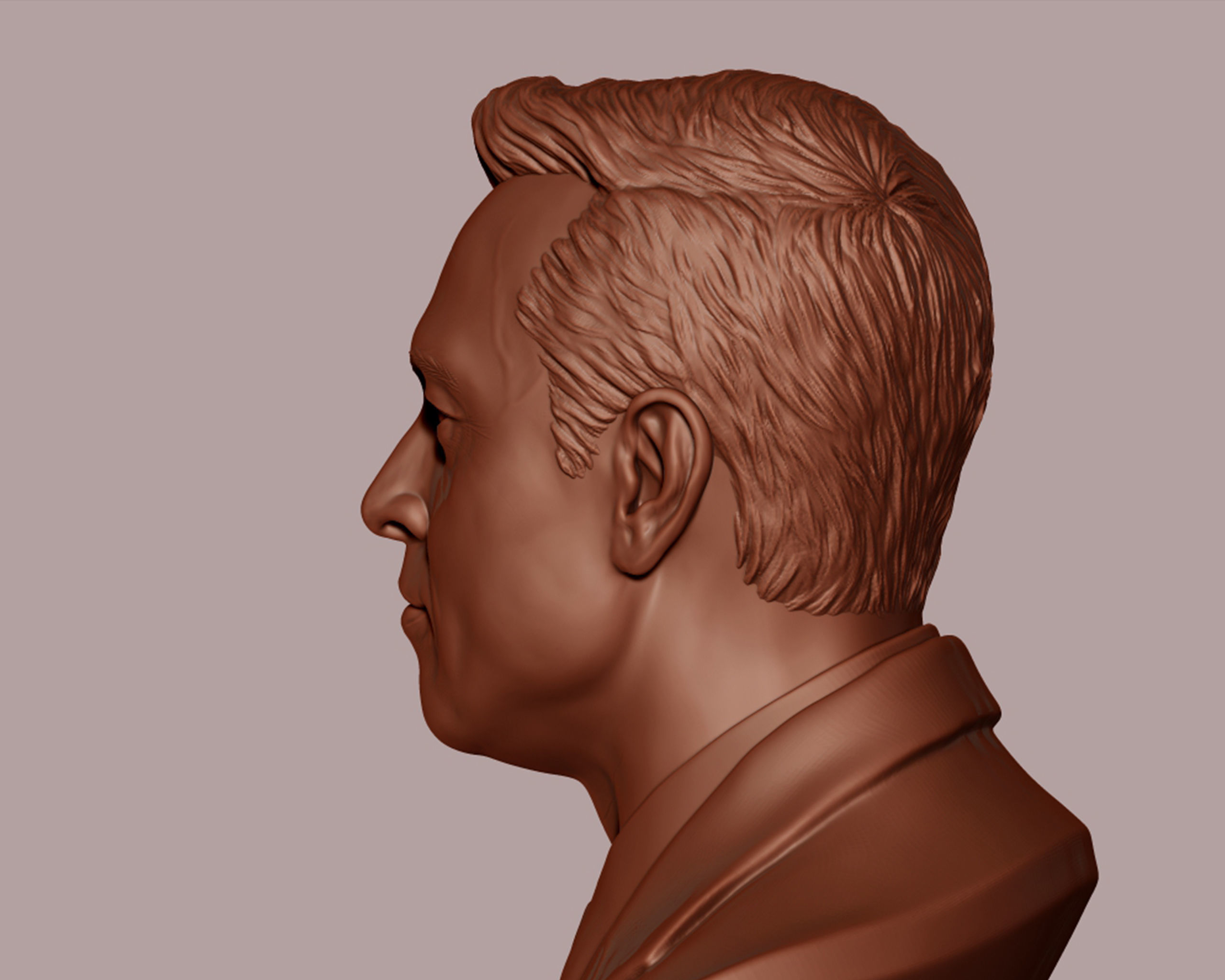 Elon Musk 3D bust sculpture 3D print model_18