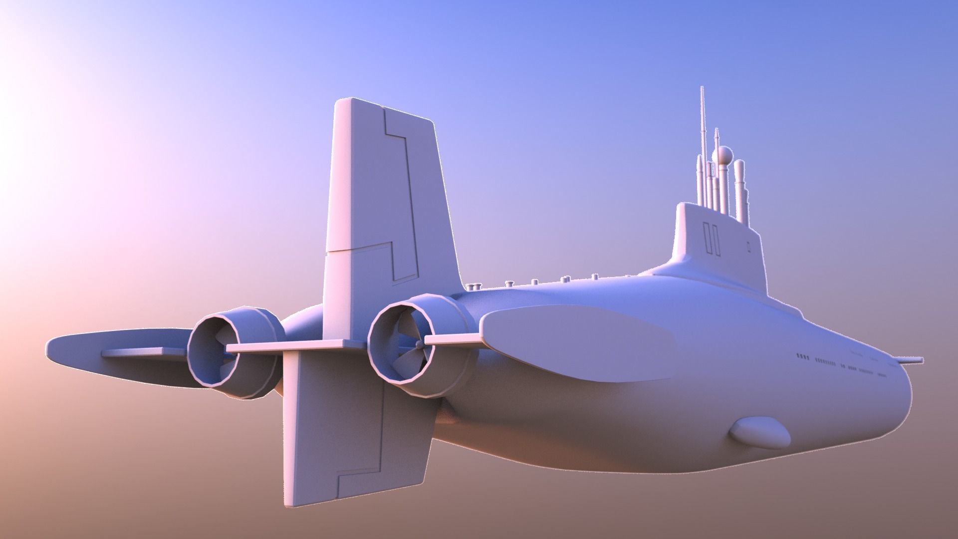 Typhoon-class submarine 3D model_14