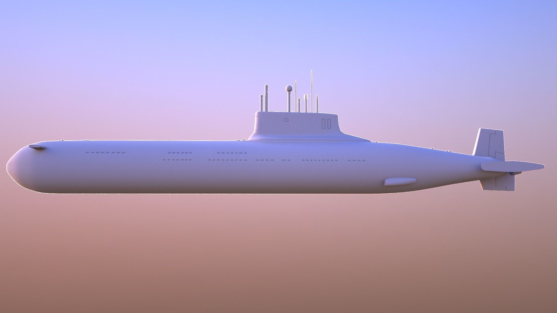 Typhoon-class submarine 3D model_5