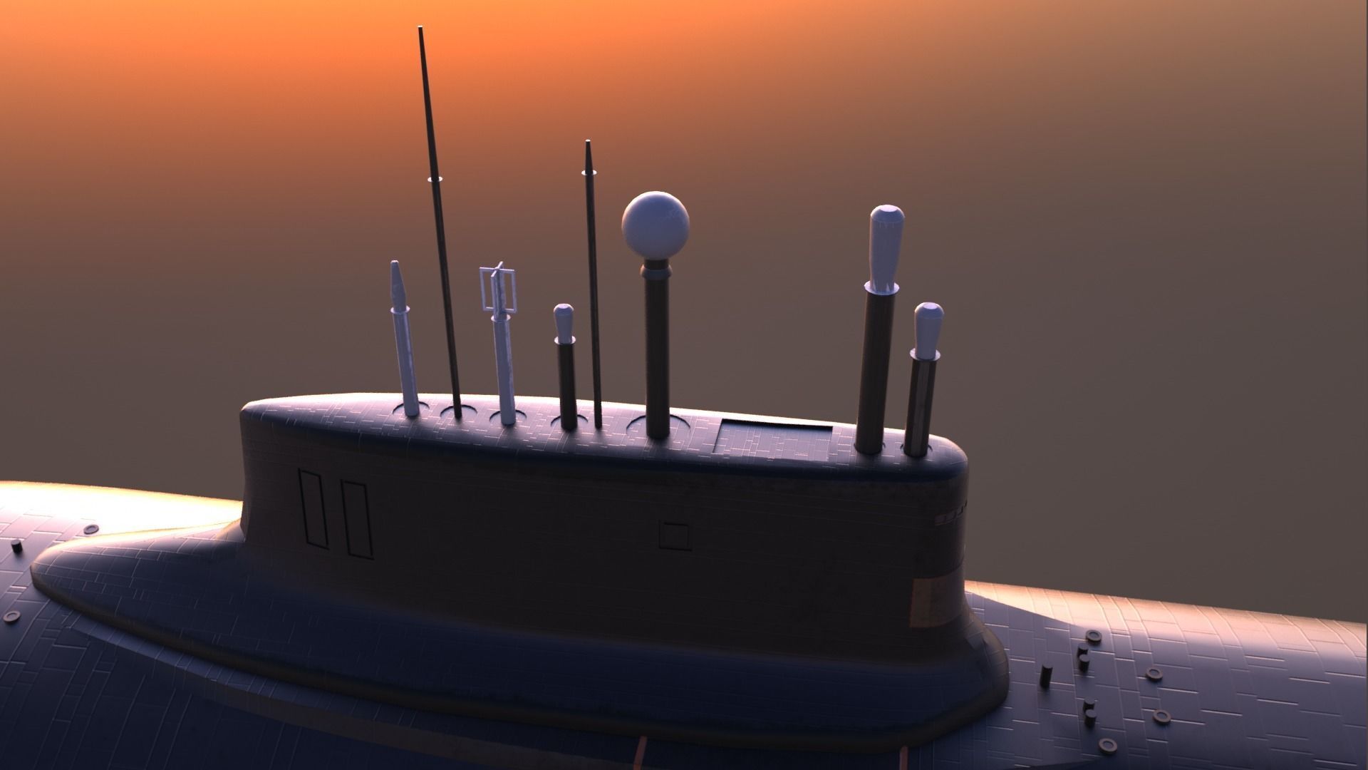Typhoon-class submarine 3D model_22