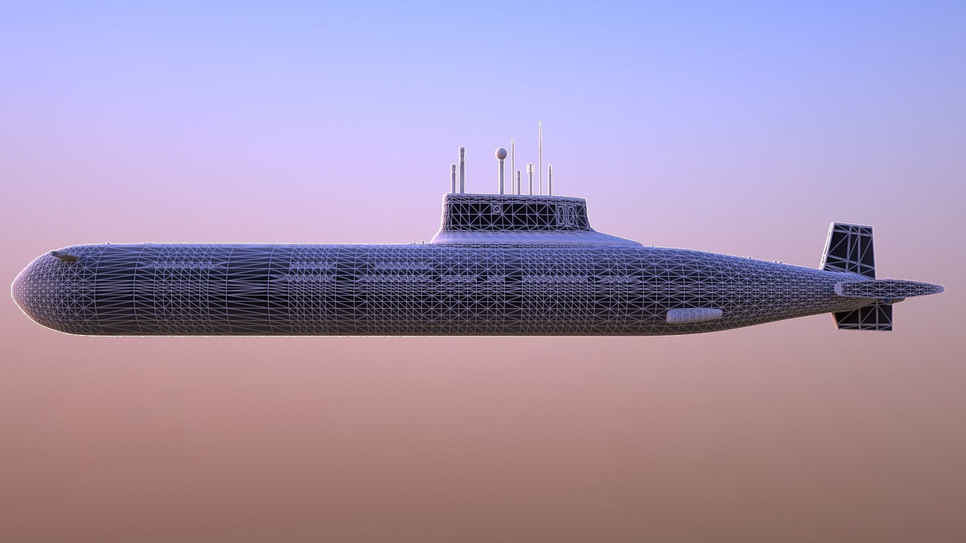 Typhoon-class submarine 3D model_6